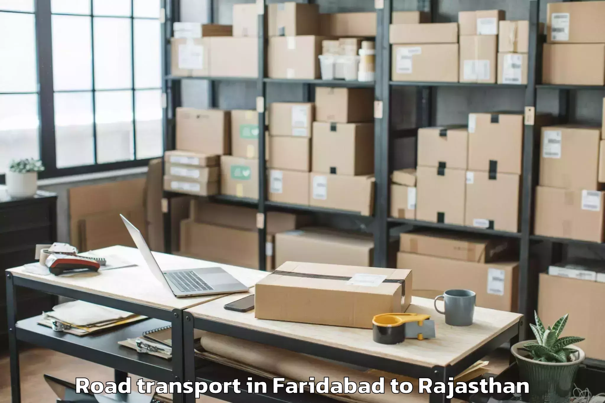 Top Faridabad to Parvatsar Road Transport Available